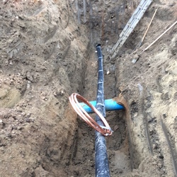 Uncovered Sewer Pipe